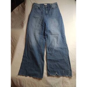 Sofia Jeans by Sofia Vergara Wide Leg Jeans Womens Size 10 Blue Denim Distressed